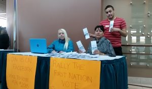 Members of Voice to Vote at the E.A. Rawlinson Centre. Photo by Chelsea Laskowski